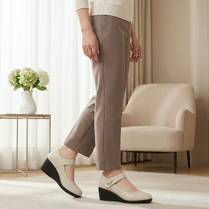 Aikaterina - Scarpe Con Punta Arrotondata e Cinturino Con Fibbia