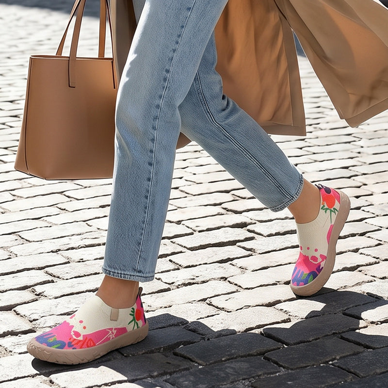 Farhia - Scarpe Slip-on Casual Con Stampa Artistica
