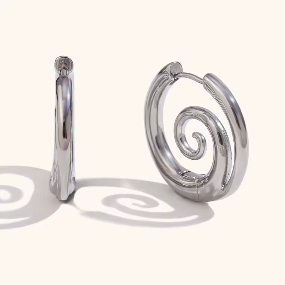 Kaliah - Orecchini a Cerchio a Spirale