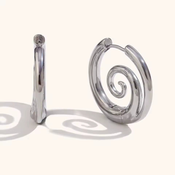 Kaliah - Orecchini a Cerchio a Spirale