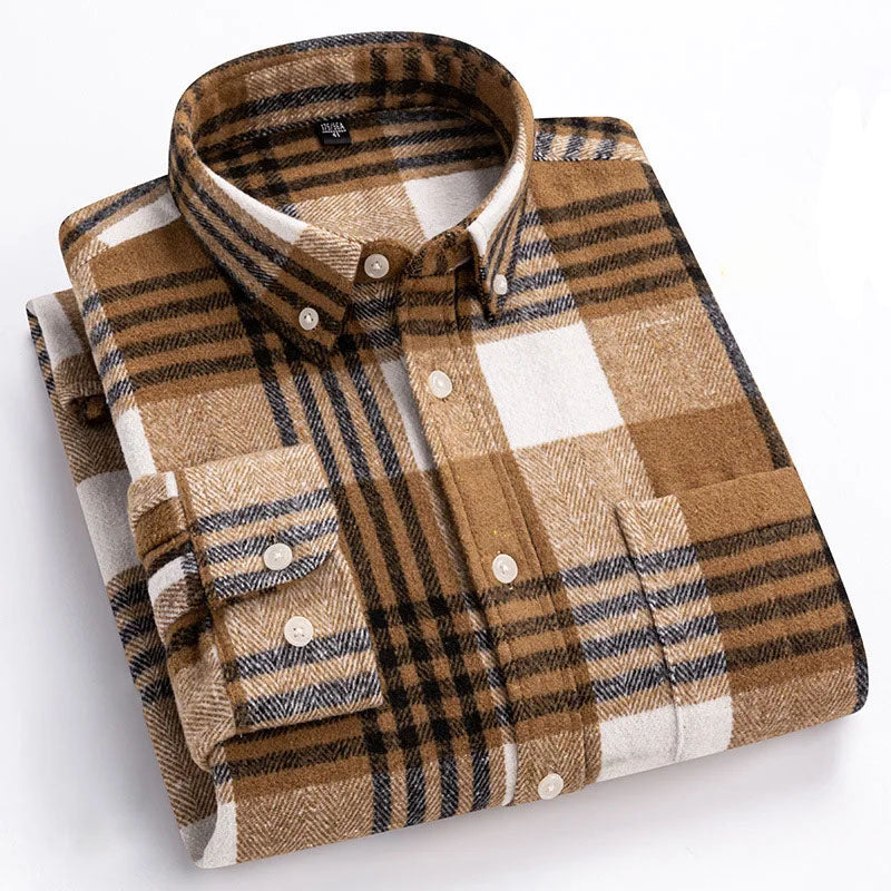 Hansamu - Elegante Camicia a Maniche Lunghe Con Bottoni