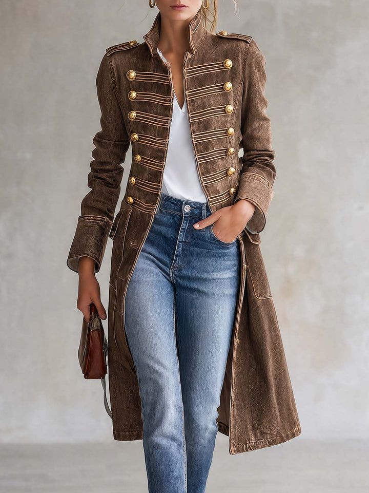 Latia - Cappotto a Maniche Lunghe Con Collo Alto