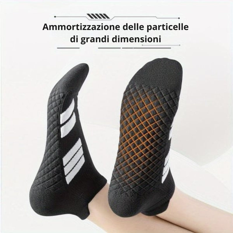 SwiftStep - Calzini Sportivi Traspiranti Con Strisce Antiscivolo