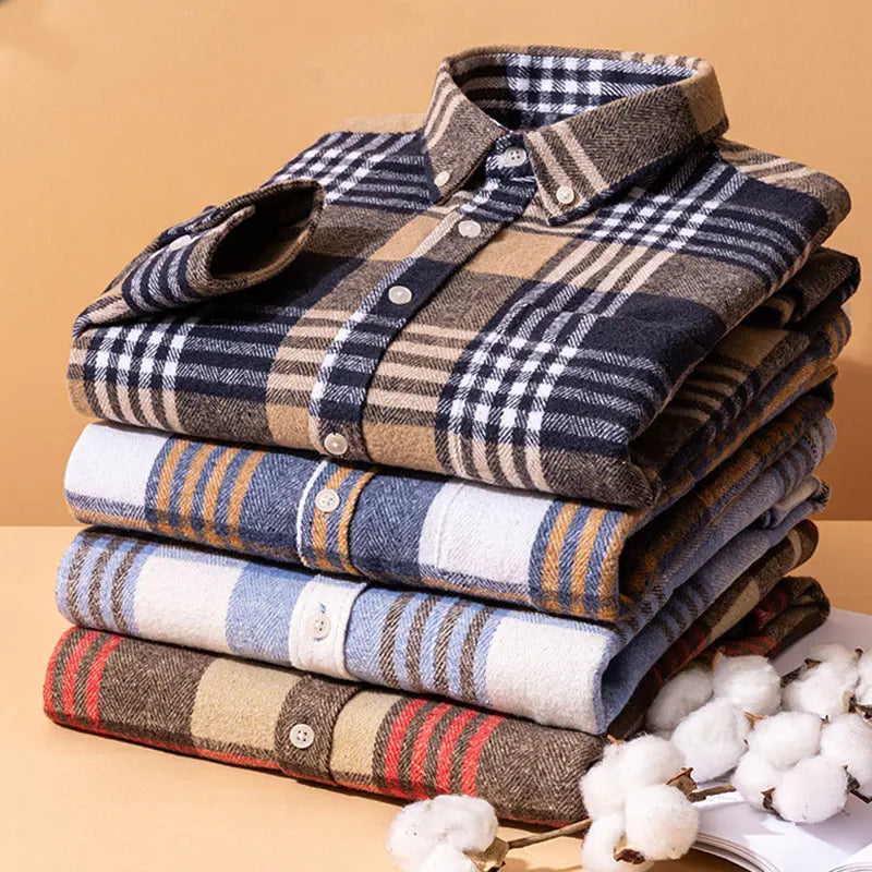 Hansamu - Elegante Camicia a Maniche Lunghe Con Bottoni