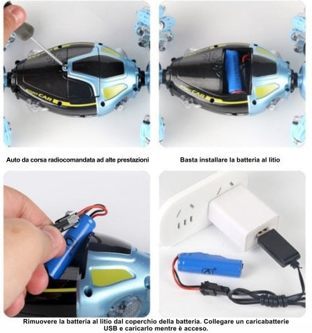 GyroRacer - Auto Telecomandata Acrobatica Controllata Con Sensore Di Movimento