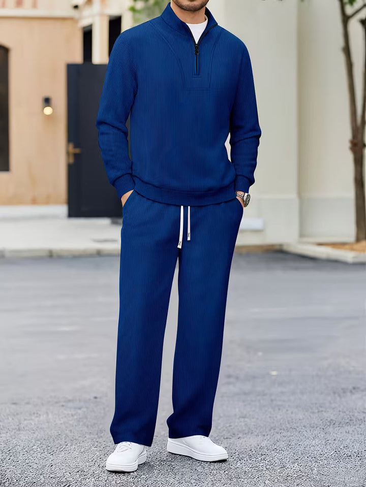 Cian - Completo Da Ginnastica a Due Pezzi Con Zip a Un Quarto