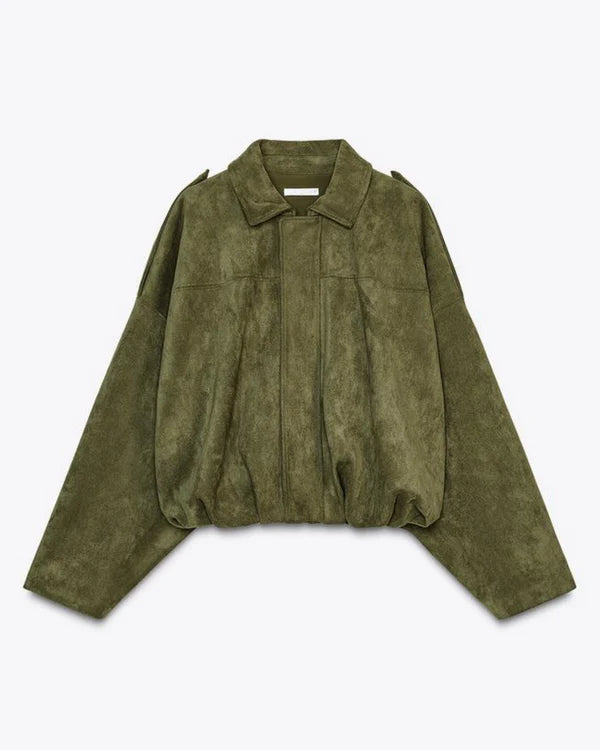Alena - Giacca Bomber in Pelle Scamosciata