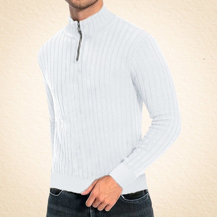 Zaccheo - Maglione Casual Con Collo Alto E Zip