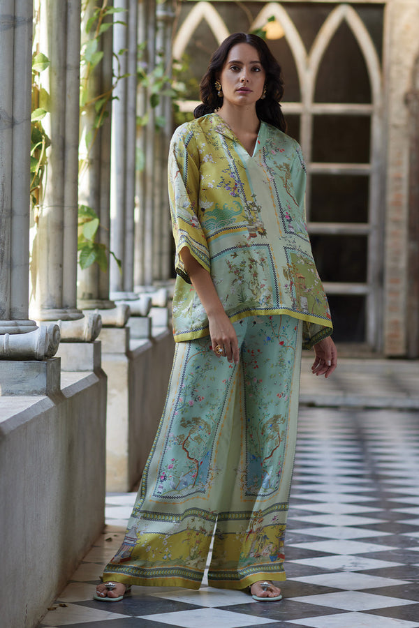 Paulette - Pantaloni Fiori Fusion Con Tocco Di Classe Settati