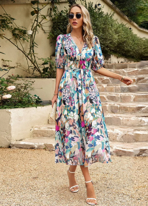 Josette - Abito Midi a Fiori