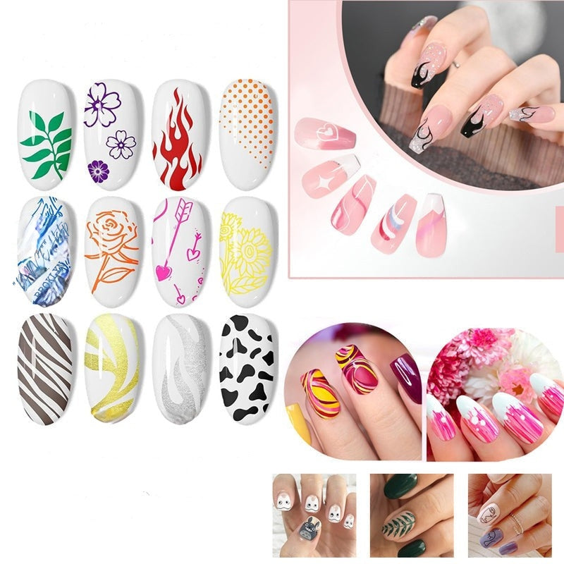 GlamSketch - Set Di Penne Per Nail Art In 12 Colori