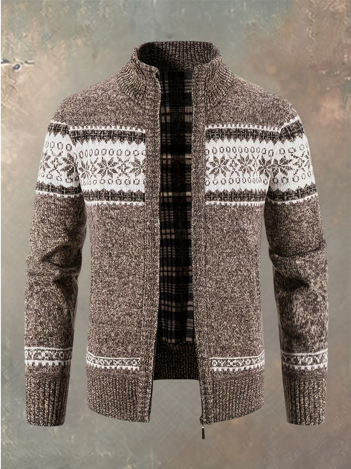 Gerran - Comodo Cardigan in Maglia Con Chiusura a Zip