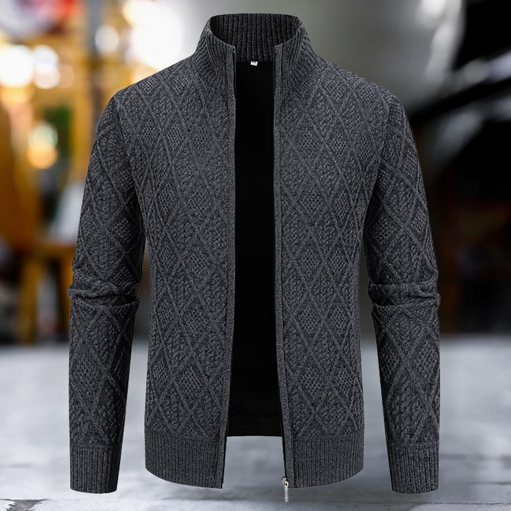 Lorian - Cardigan con Cerniera in Pile Spesso e Caldo