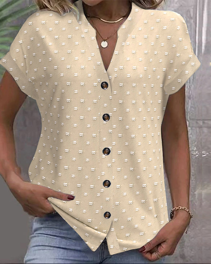 Nariya - Camicia pulsante Giù con Scollo a V