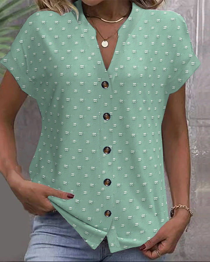 Nariya - Camicia pulsante Giù con Scollo a V