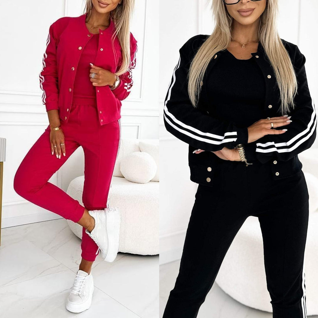 Kendra - Collo Rotondo Giacca e Pantalone Set di 3 Pezzi