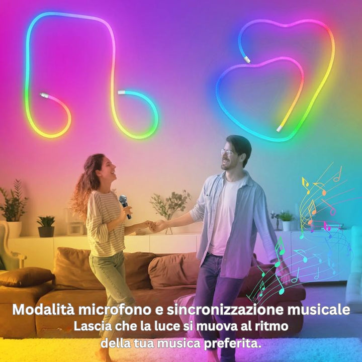 LumiRope - Luce Flessibile In Silicone RGB Intelligente a 360 Gradi