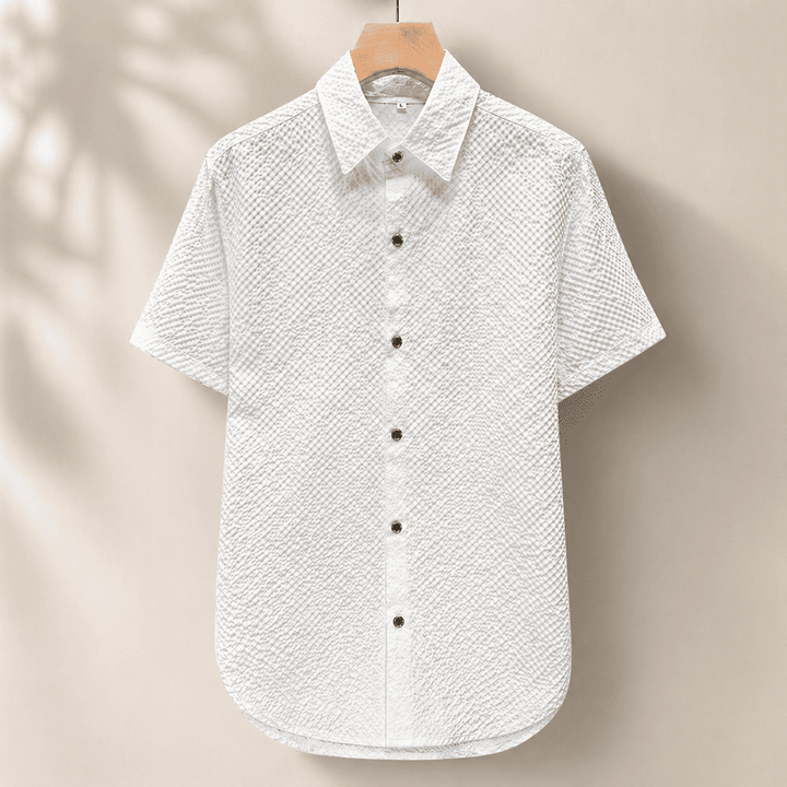 Filipe - Camicia a Maniche Corte Con Trama in Rilievo