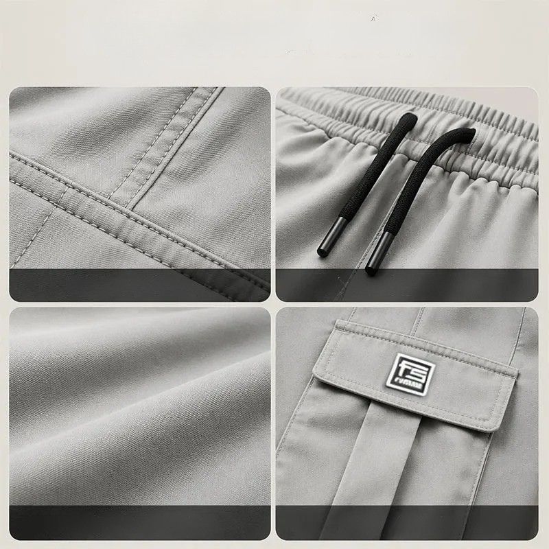 Nesham - Pantaloni Cargo Con Coulisse in Vita e Tasche
