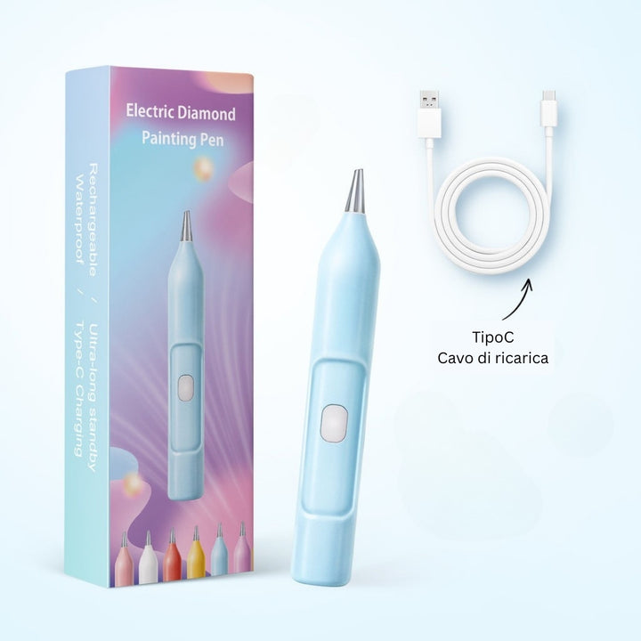 DazzleDot - Penna Diamantata Elettrica per Pittura 6 Colori