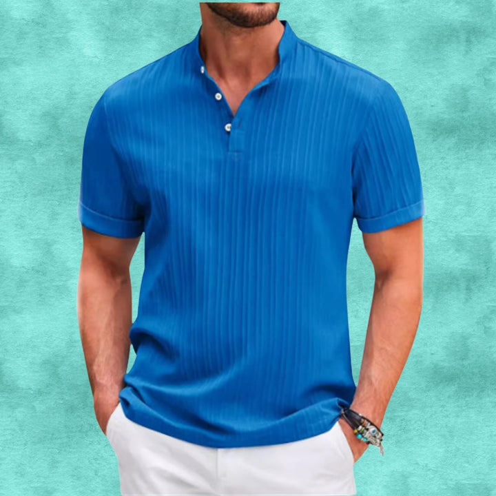 Tomasz - Camicia Casual In Lino a Righe Con Bottoni