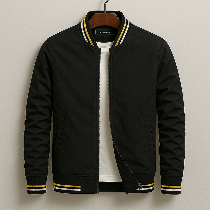 Gleb - Elegante Giacca Bomber Con Dettagli a Righe