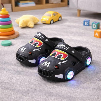 KidVroom - Pantofole LED Per Bambini Con Ruote Luminose e Cinturino