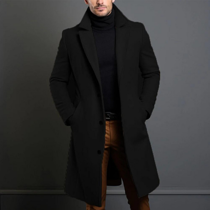 Laurens - Cappotto In Lana a Maniche Lunghe Con Tasche