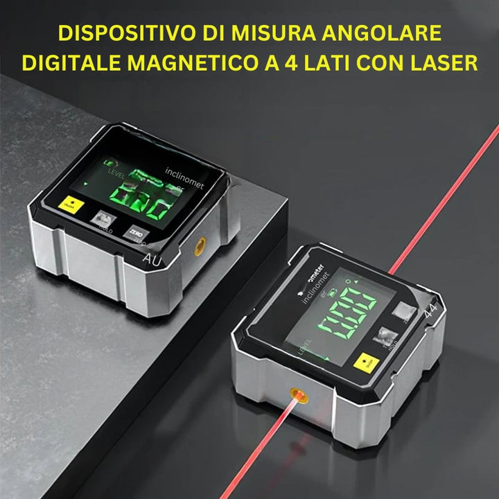 MagPro - Goniometro Digitale Magnetico a 4 Lati Con Laser