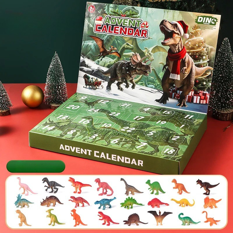 DinoFun - Calendario dell'Avvento di 24 Giorni Ricco di Sorprese