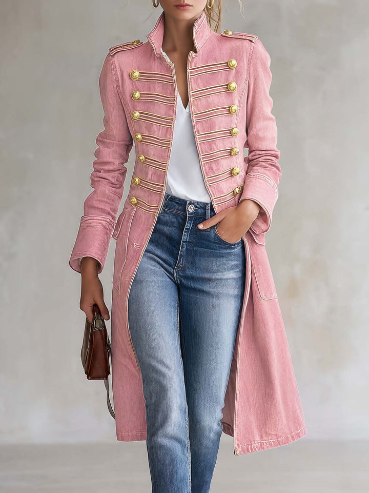 Latia - Cappotto a Maniche Lunghe Con Collo Alto