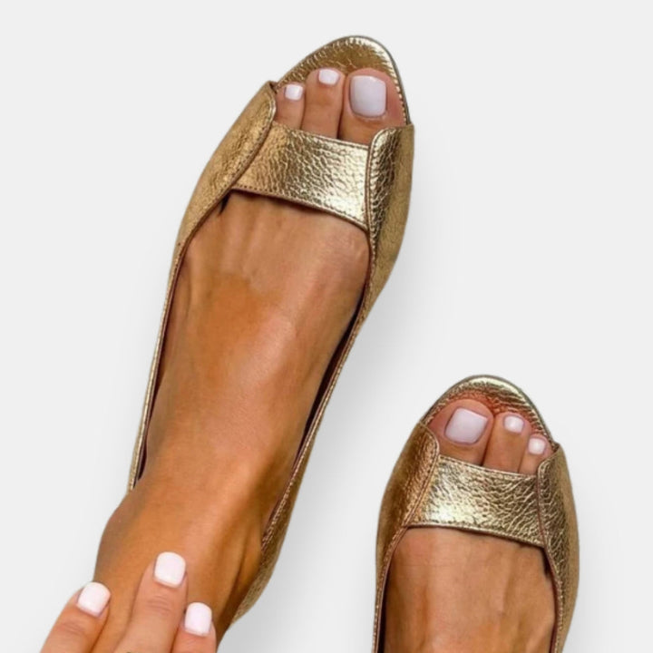 Fryda - Sandali Piatti Metallizzati