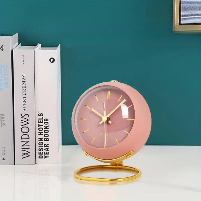 NordAura - Silenzioso Orologio Da Tavolo In Stile Nordico Per l'arredamento Della Casa