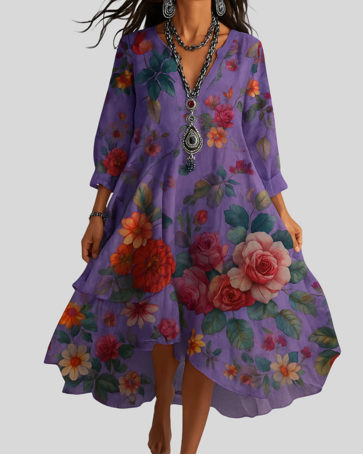 Debra - Abito Stampato Floreale Maxi