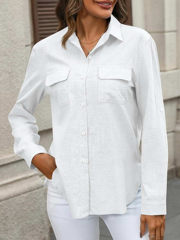 Athena - Camicia In Cotone Con Tasche Frontali