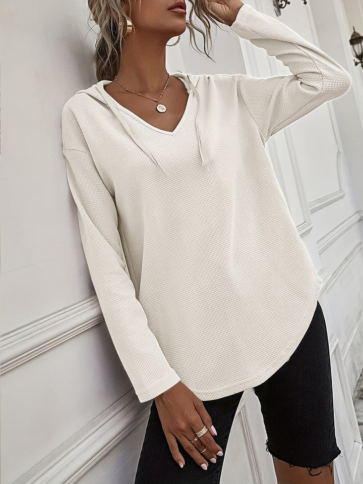 Seonie - Felpa Con Cappuccio a Maniche Lunghe E Scollo a V