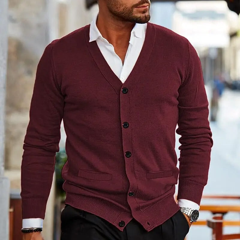 Dunstan - Cardigan Casuale Con Scollo a V