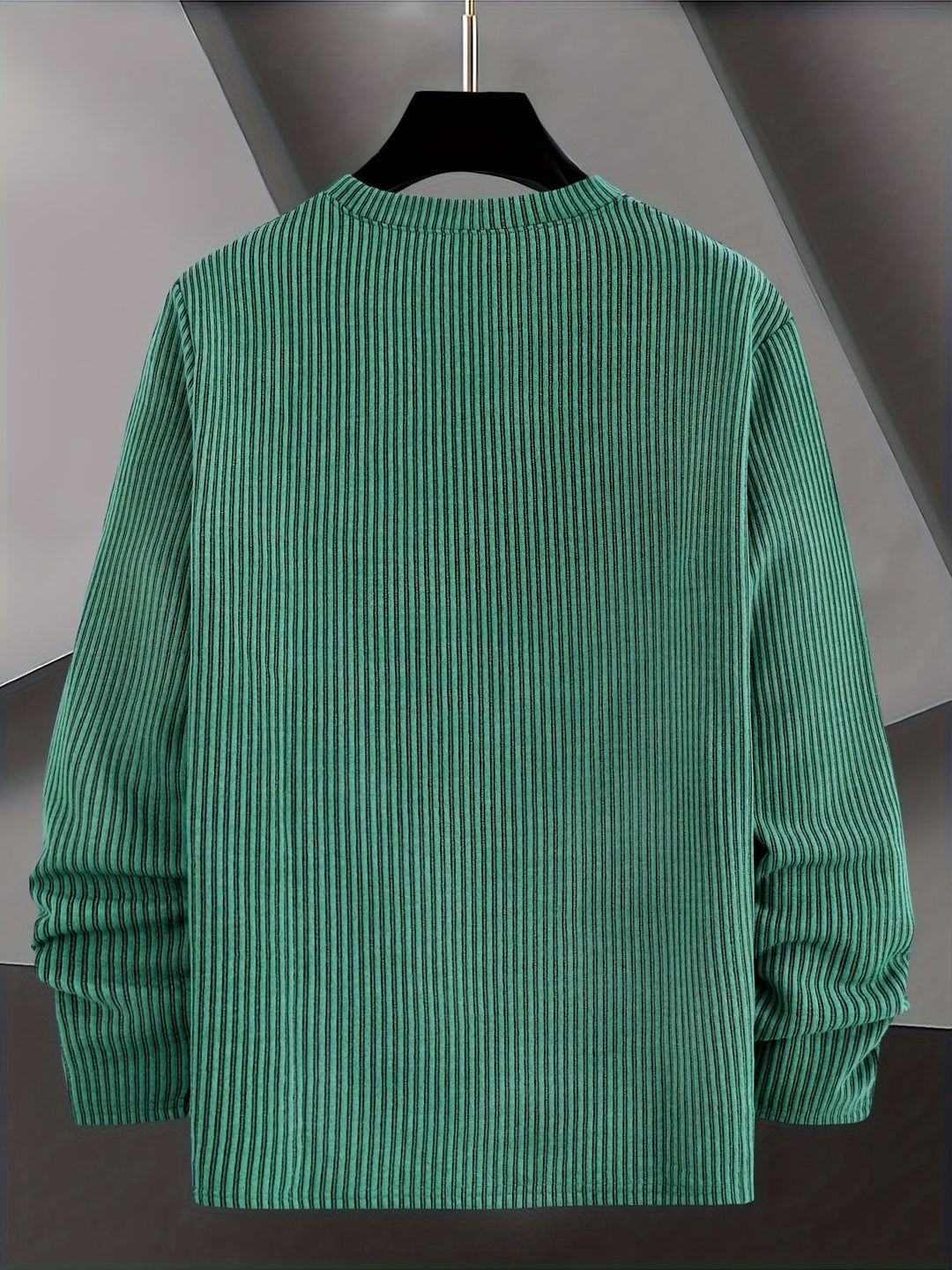 Dionisio - Maglione in Maglia a Coste con Collo Rotondo