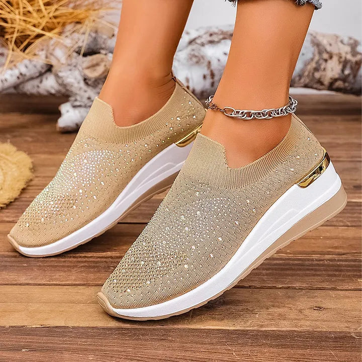 Josia - Sneakers Slip-on Con Motivo a Farfalla in Strass