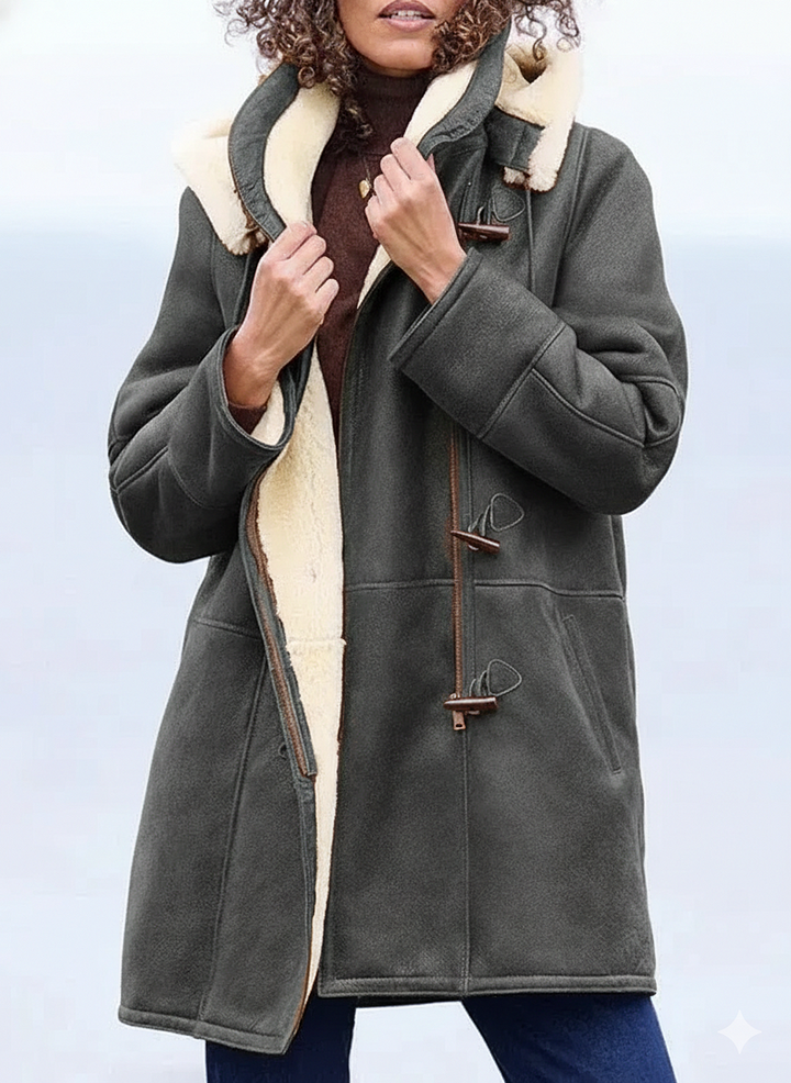 Zulika - Cappotto In Finta Pelle Scamosciata