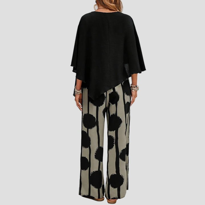 Paolina - Elegante Completo a Due Pezzi Stampato