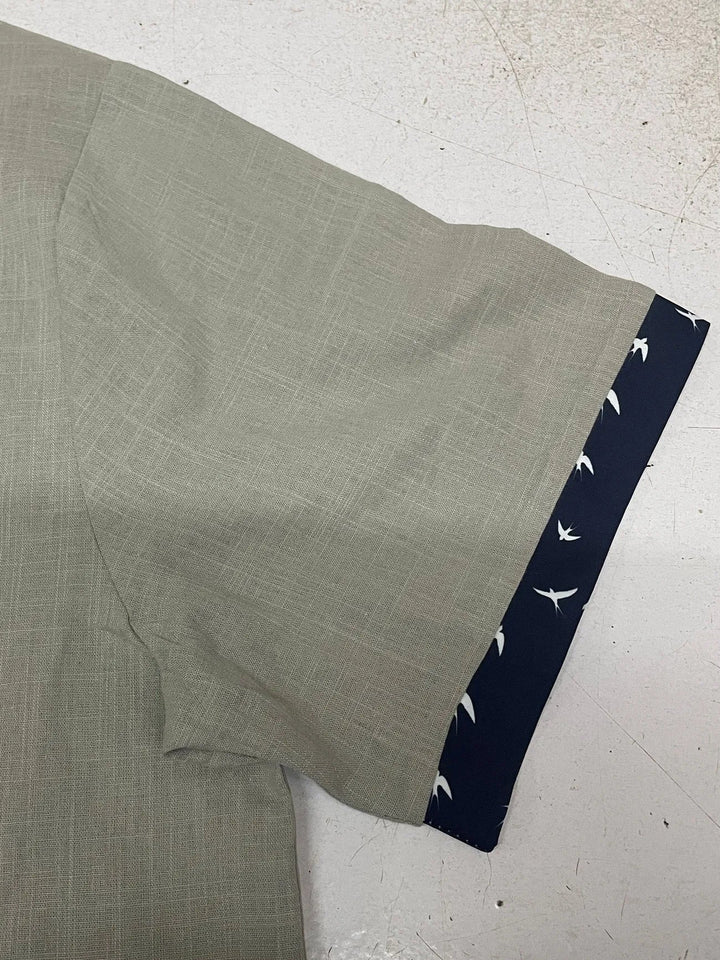 Trofim - Elegante Camicia Con Stampa Uccellino