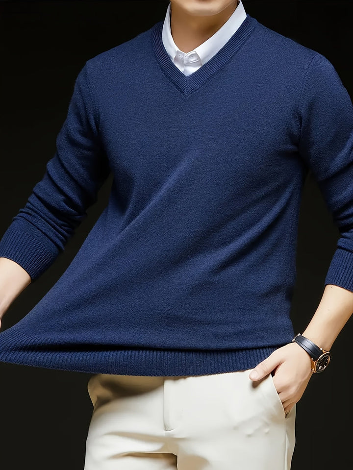 Dionysis - Maglione Lavorato a Maglia Con Scollo a V “Cross Border”