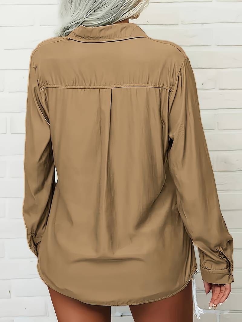 Amani - Camicia Con Revers a Bottoni E Petto Ampio