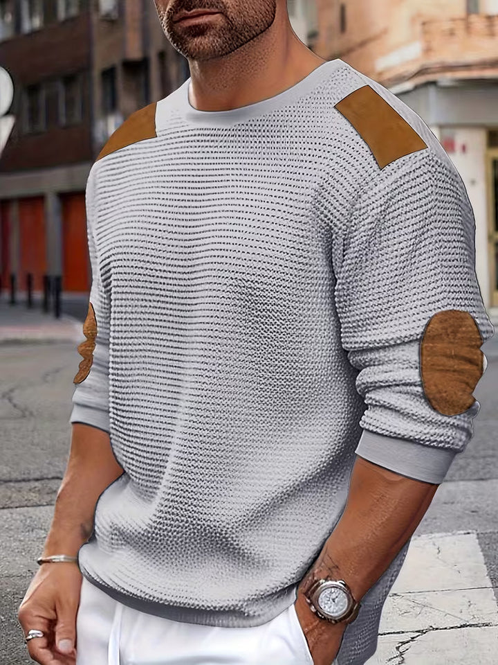 Joaol - Felpa Casual in Maglia a Nido D'ape