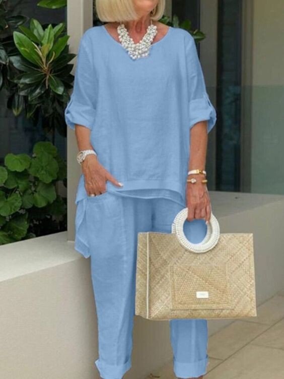 Danni - Completo Casual A 2 Pezzi Con Collo Rotondo