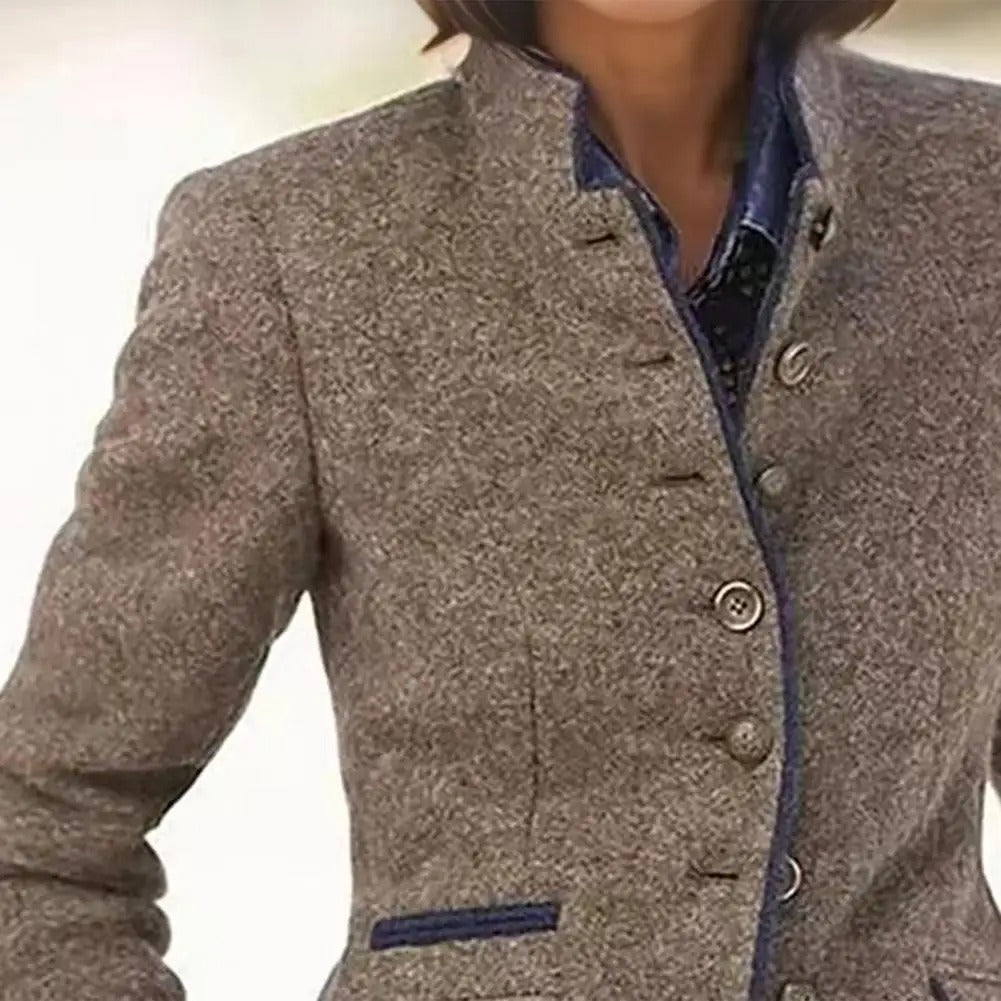Nilja - Blazer Casual a Maniche Lunghe Con Bottoni