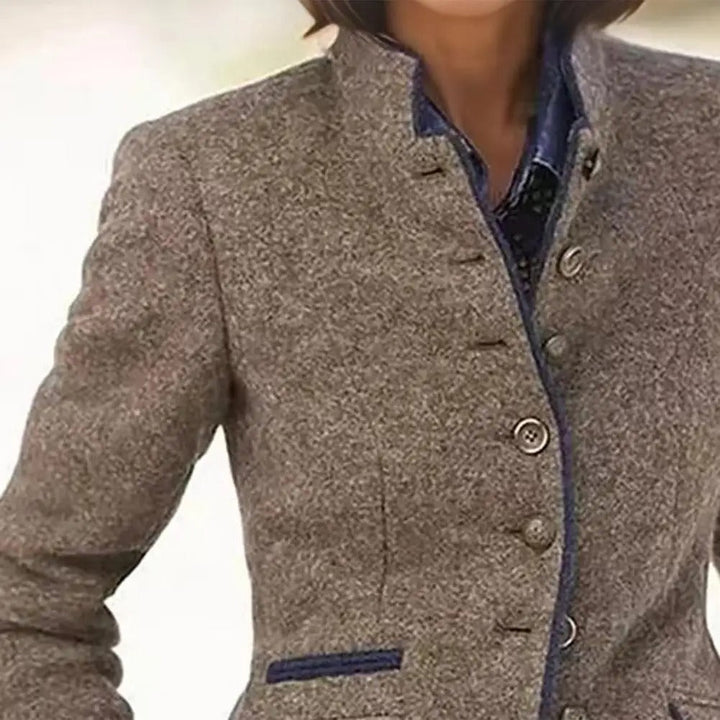 Nilja - Blazer Casual a Maniche Lunghe Con Bottoni