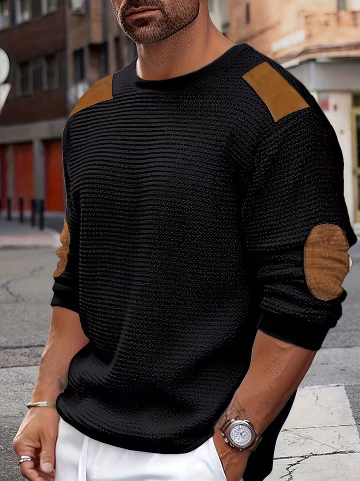 Joaol - Felpa Casual in Maglia a Nido D'ape