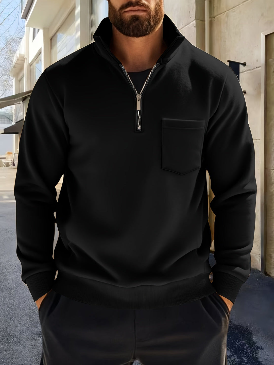 Nistor - Camicia A Maniche Lunghe Con Mezza Zip